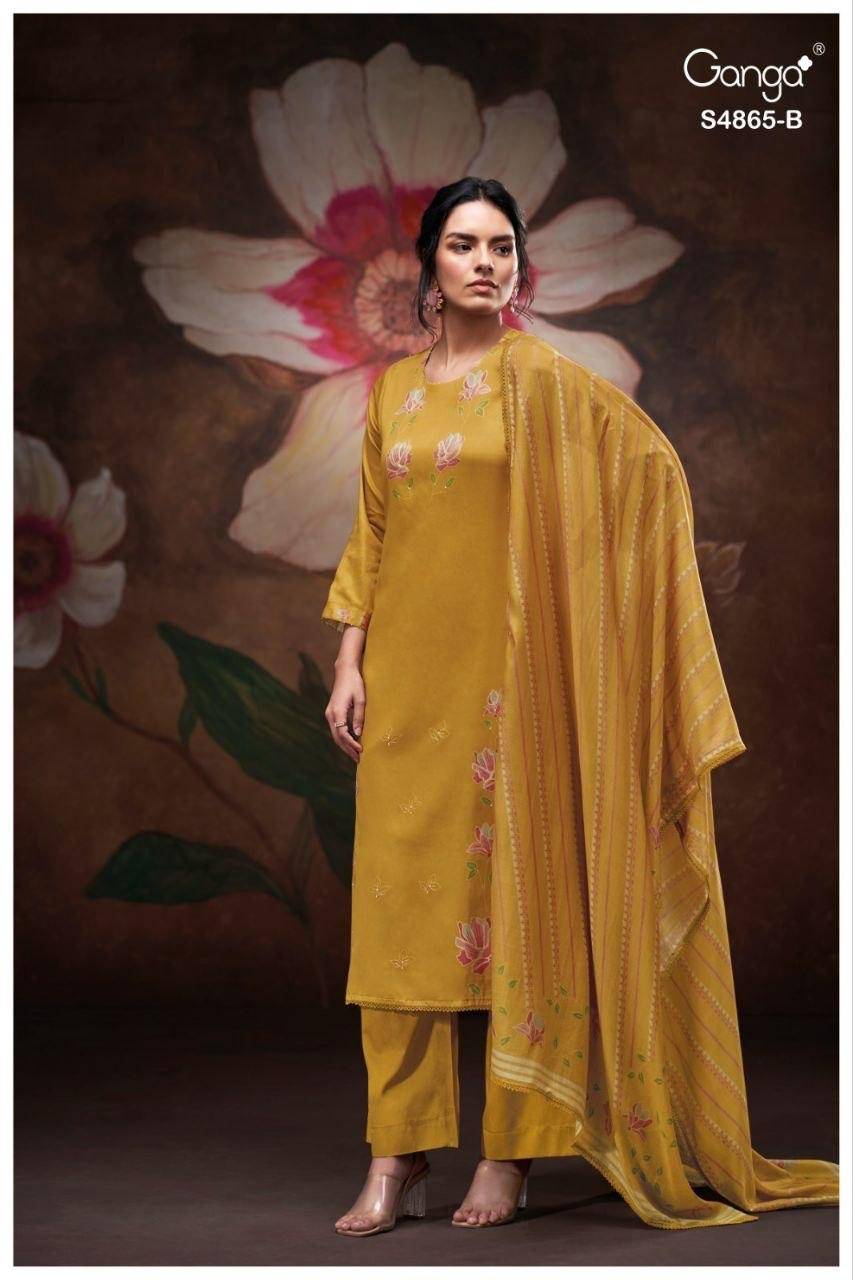 PRATIKA 4865 By GANGA Fashion 4865 A TO 4865 D Beautiful Festive Suits Stylish Colorful Fancy Casual Wear & Ethnic Wear PREMIUM COTTON Dresses At Wholesale Price